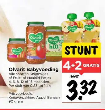 Vomar Voordeelmarkt Olvarit Babyvoeding aanbieding