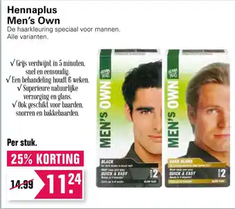 De Online Drogist Hennaplus Men's Own aanbieding