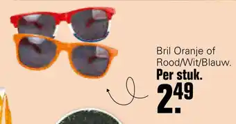 De Online Drogist Bril Oranje of Rood/Wit/Blauw. aanbieding