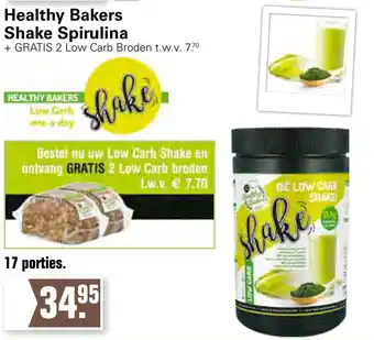 De Online Drogist Healthy Bakers Shake Spirulina aanbieding