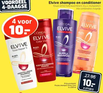 Trekpleister Elvive shampoo en conditioner 200ml aanbieding