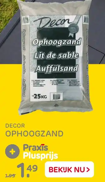 Praxis Decor ophoogzand aanbieding