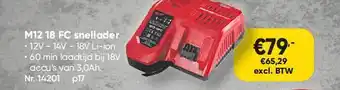 Toolstation Milwaukee M12 18 FC Snellader aanbieding