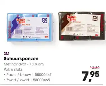 HANOS 3M Schuursponzen 7 x 9 cm aanbieding