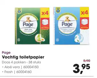 HANOS Page Vochtig toiletpapier aanbieding