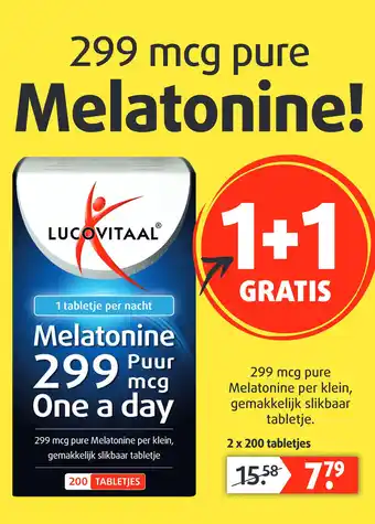 Lucovitaal 299 mcg pure Melatonine aanbieding