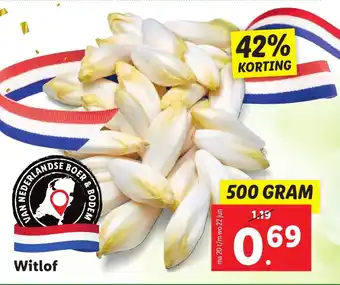 Lidl Witlof 500 gram aanbieding