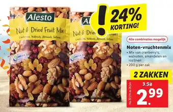 Lidl Alesto Noten-vruchtenmix 200 g aanbieding