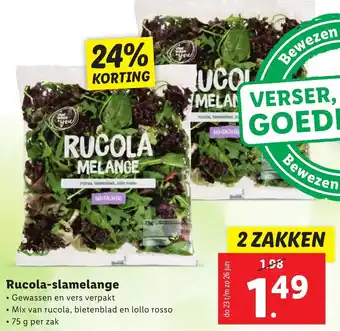 Lidl Rucola-slamelange 75 g aanbieding