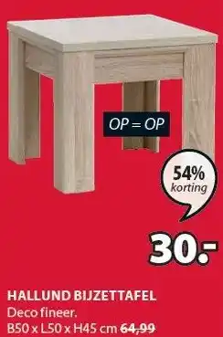 Jysk Hallund bijzettafel aanbieding