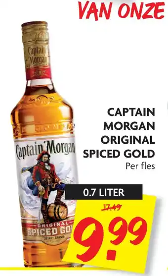 Dekamarkt Captain morgan original spiced gold 0.7 liter aanbieding