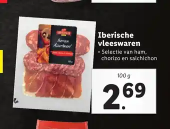 Lidl Iberische vleeswaren 100 g aanbieding