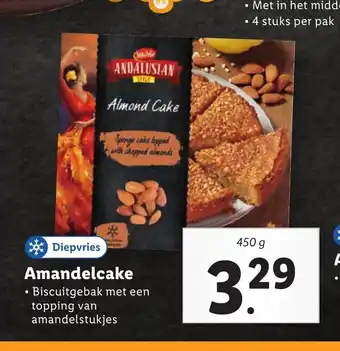 Lidl Amandelcake 450 g aanbieding