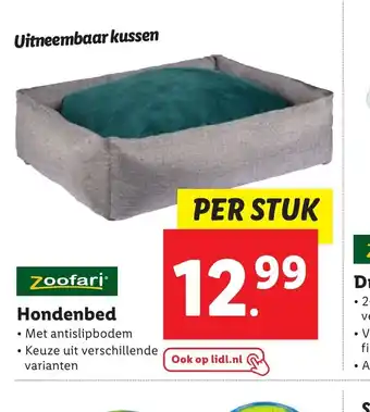 Lidl Zoofari Hondenbed per stuk aanbieding