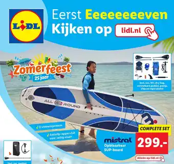 Lidl Mistral Opblaasbaar SUP-board aanbieding