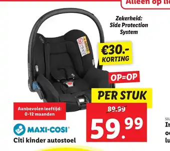 Lidl Maxi-Cosi Citi kinder autostoel per stuk aanbieding