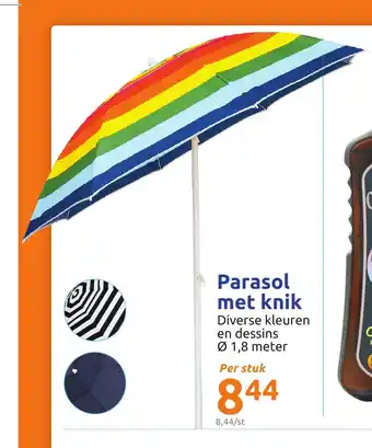 Action Parasol met knik per stuk aanbieding