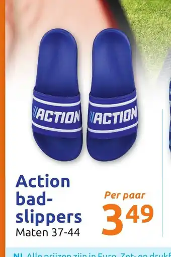 Action Bad-slippers Maten 37-44 per paar aanbieding