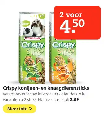 Boerenbond Crispy konijnen- en knaagdierensticks aanbieding