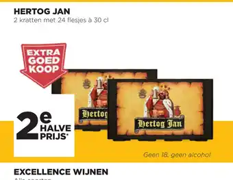 Jumbo Hertog Jan 2 kratten met 24 flesjes a 30 cl aanbieding