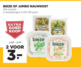 Jumbo Bieze of jumbo rauwkost alle soorten 2 verpakkingen a 150-250 gram aanbieding