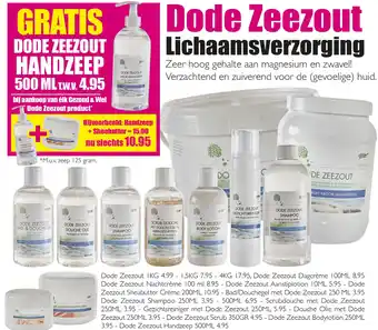 Gezond & Wel Dode Zeezout Lichaamsverzorging 500ml aanbieding