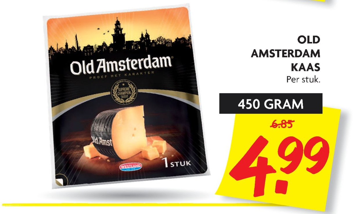 Old Amsterdam kaas 450 gram aanbieding bij Dekamarkt