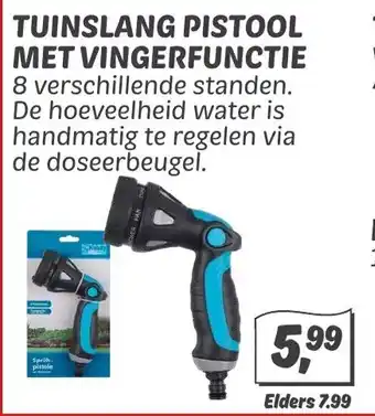 Dekamarkt Tuinslang Pistool Met Vingerfunctie aanbieding