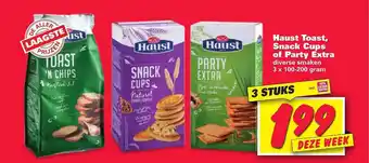 Nettorama Haust taoast, snack cups of party extra 100-200 gram aanbieding