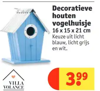 Kruidvat Decoratieve houten vogelhuisje 16x15x21 cm aanbieding