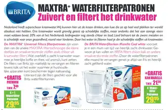 Gezond & Wel Maxtra* waterfilterpatronen zuivert en filtert het drinkwater aanbieding