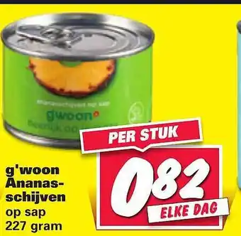 Nettorama G'woon ananas-schijven aanbieding