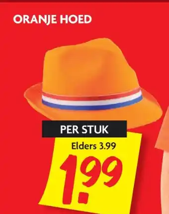 Dekamarkt Oranje hoed aanbieding