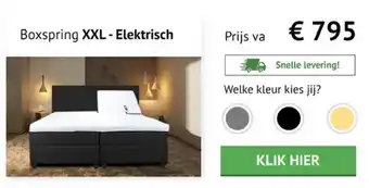 Boschbedding Boxspring XXL - Elektrisch aanbieding