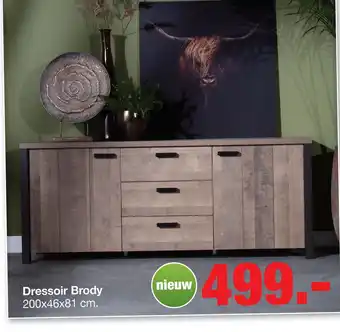 Budget Home Store Dressoir brody 200x46x81 Cm aanbieding