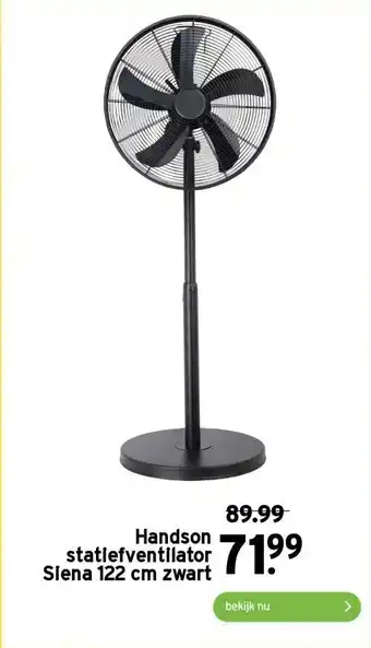 GAMMA Handson statiefventilator Siena 122 cm zwart aanbieding