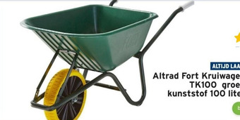 GAMMA Altrad Fort Kruiwagen TK100 groen kunststof 100 liter aanbieding