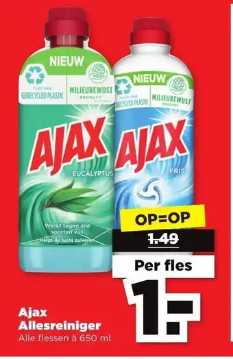 PLUS Ajax allesreiniger 650ml aanbieding