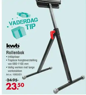 Enorm KWB rollenbok 680-1100 mm aanbieding