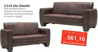 Woonsquare 2,5+2 zits Gazelle aanbieding