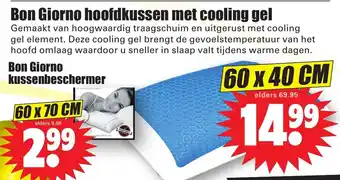 Dirk Bon giorno hoofdkussen met cooling gel 60 x 40cm aanbieding