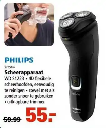 Marskramer Philips scheerapparaat wds1223 aanbieding