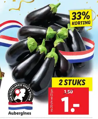 Lidl Aubergines aanbieding