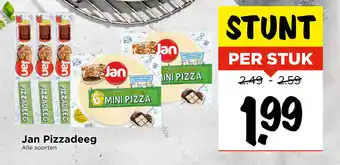 Vomar Voordeelmarkt Jan Pizzadeeg Alle soorten aanbieding