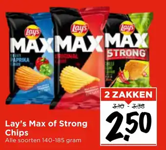 Vomar Voordeelmarkt Lay's Max of Strong Chips aanbieding