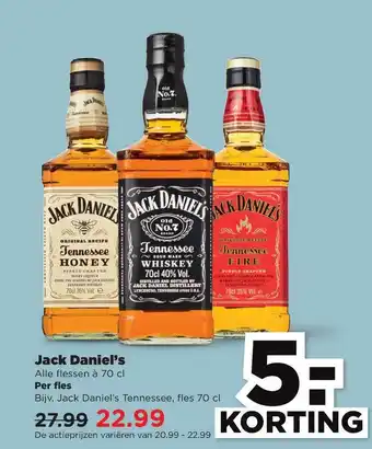 PLUS Jack daniel's  70 cl aanbieding