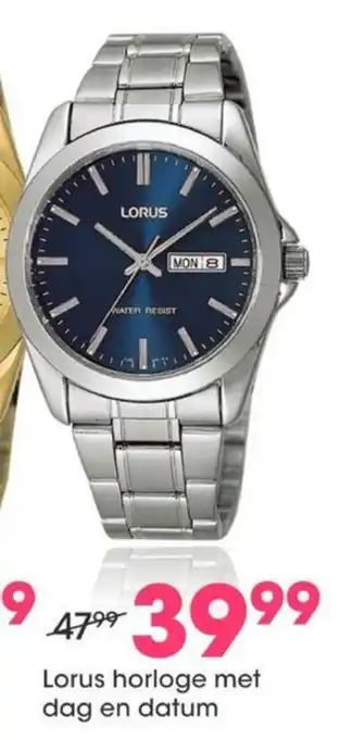 Lucardi Lorus Horloge met dag en datum aanbieding