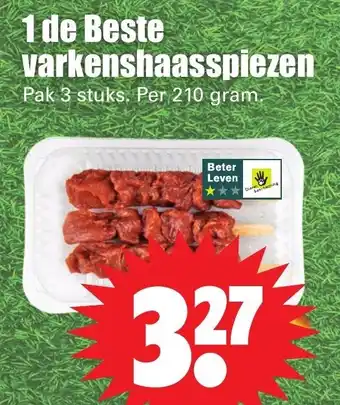 Dirk 1 de Beste varkenchaasspiezen 210 gr aanbieding