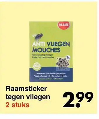 Wibra Dr. Care Raamsticker Tegen Vliegen aanbieding