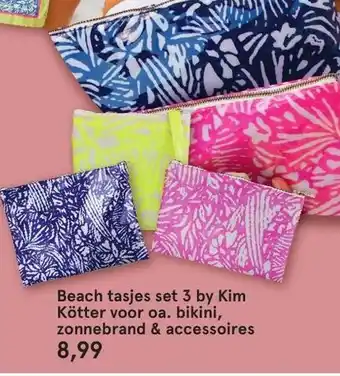 Etos Beach tasjes set 3 by Kim Kötter voor oa. bikini, zonnebrand & accessoires aanbieding